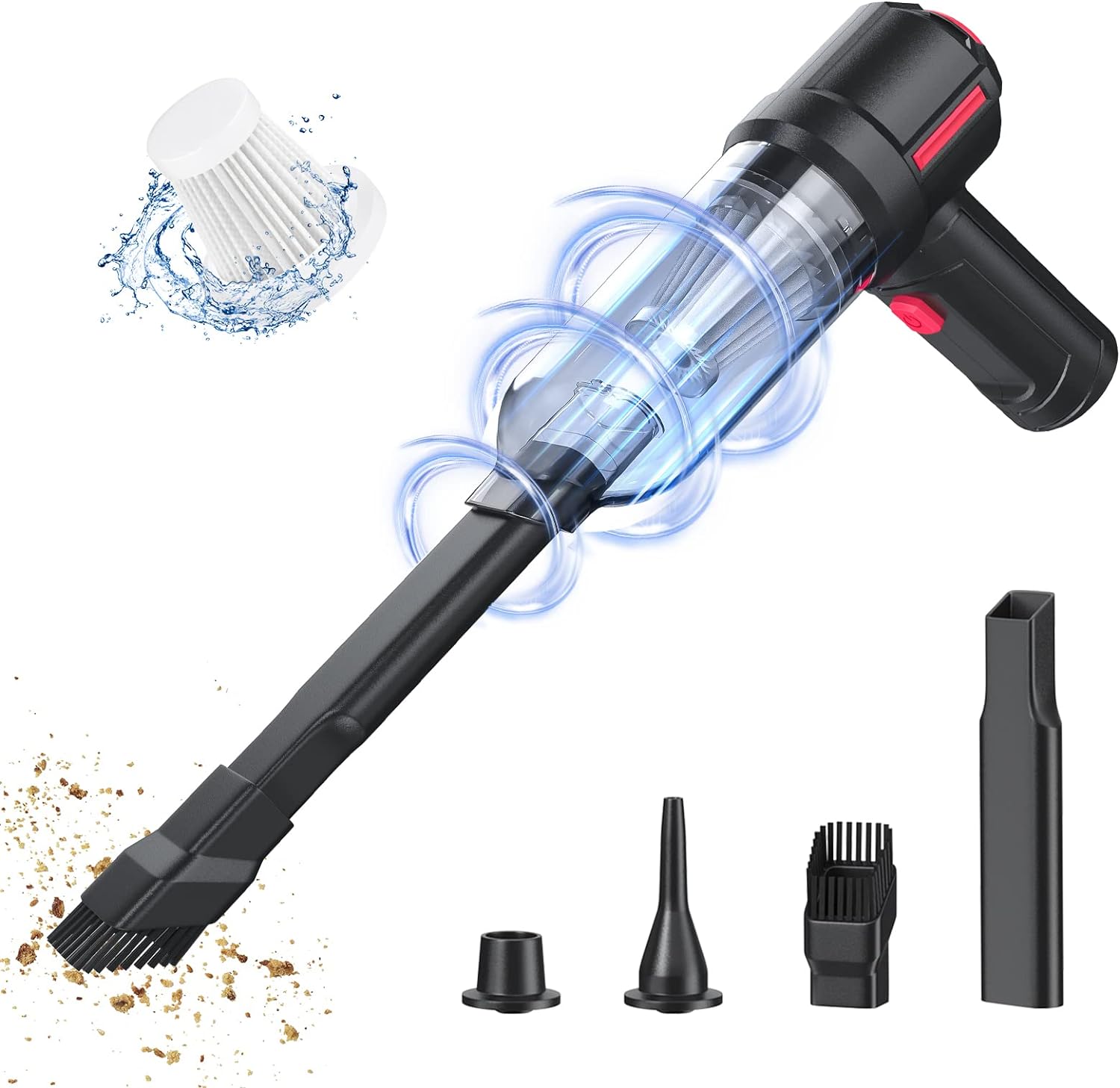 RaMokey Handheld Vacuum Cordless, Mini Car Vacuum Cleaner with 9000Pa/ 120W/ 12V High Power Cordless Rechargeable, car vaccum for Home/Office/Pet Hair - Amazing Gadgets Outlet