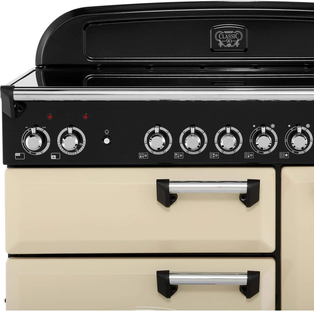 Rangemaster Classic 90cm Electric Range Cooker - Black & Chrome - Amazing Gadgets Outlet