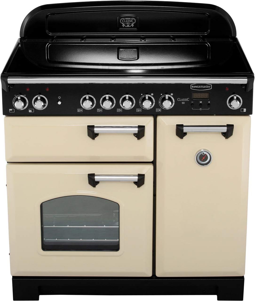 Rangemaster Classic 90cm Electric Range Cooker - Black & Chrome - Amazing Gadgets Outlet