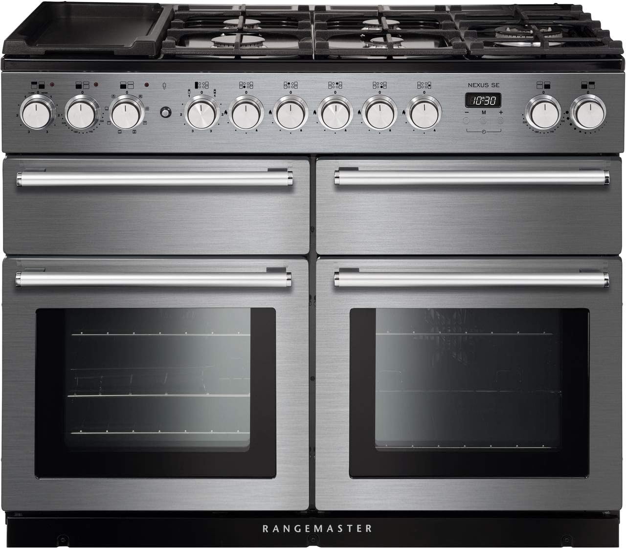 Rangemaster Nexus SE NEXSE110DFFSS/C 110cm Dual Fuel Range Cooker - Stainless Steel / Chrome - Amazing Gadgets Outlet