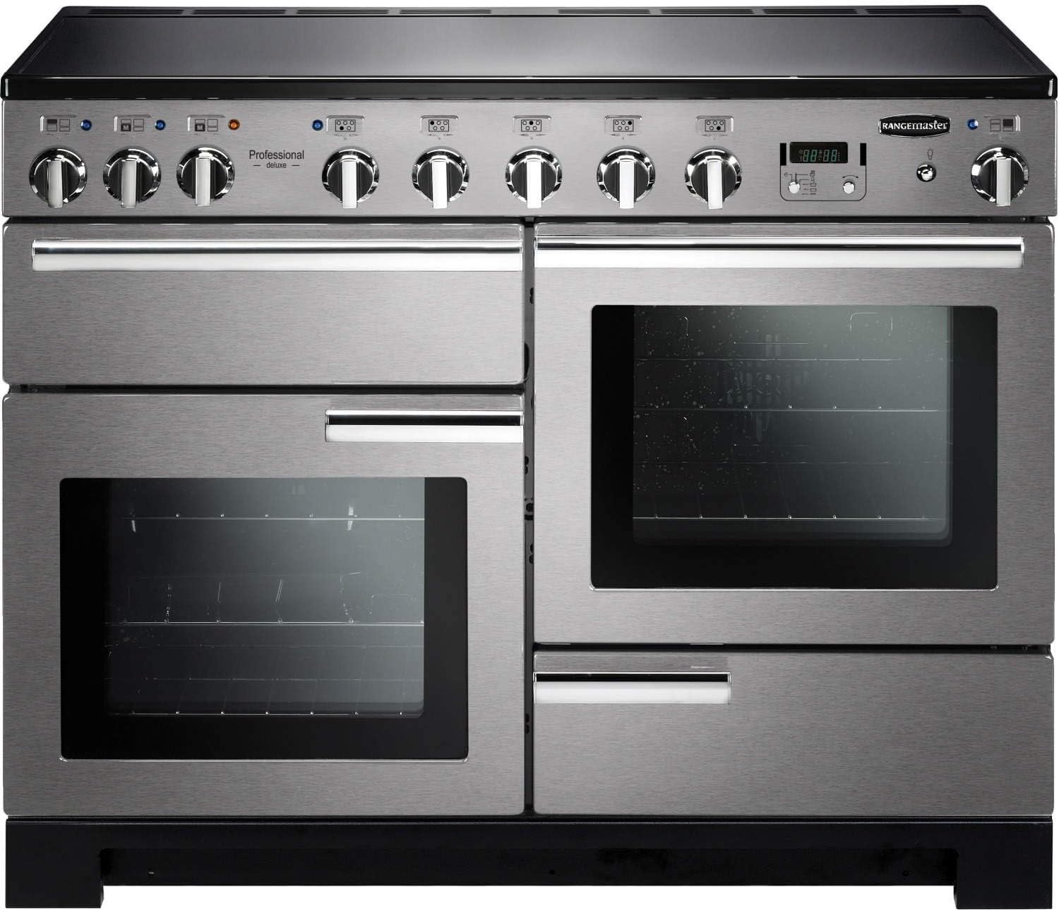 Rangemaster Professional Deluxe 110cm Electric Induction Range Cooker - Stainless Steel - Amazing Gadgets Outlet