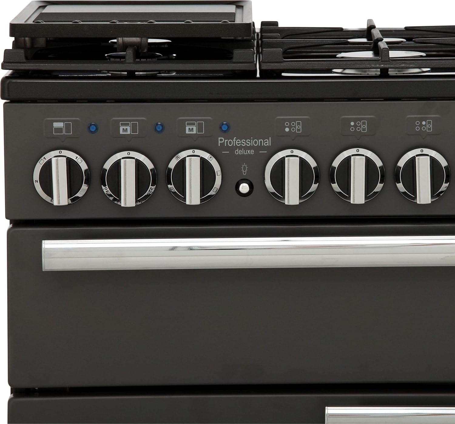 Rangemaster Professional Deluxe 90cm Dual Fuel Range Cooker - Slate Grey - Amazing Gadgets Outlet