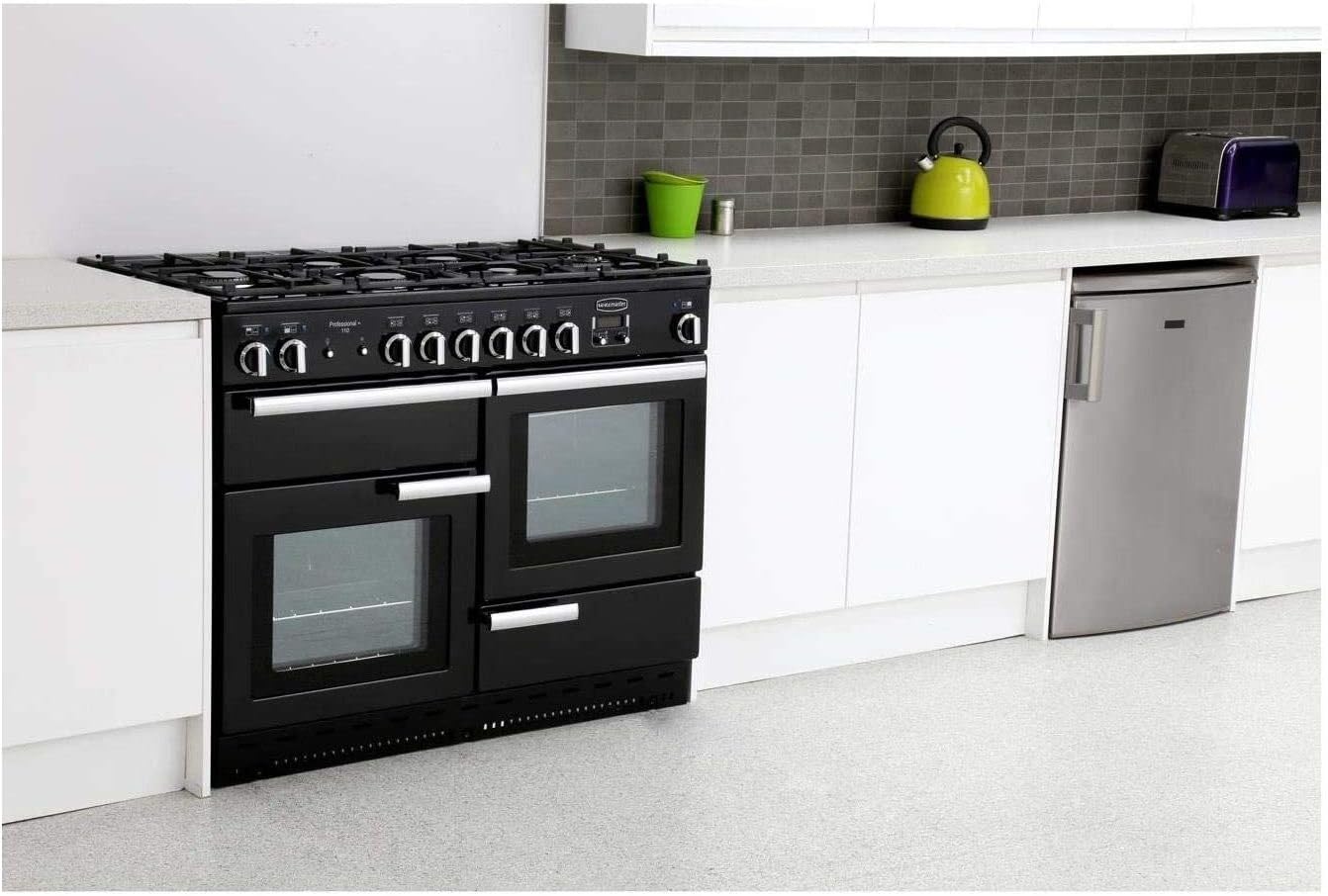 Rangemaster Professional Plus 110cm Dual Fuel Range Cooker - Black - Amazing Gadgets Outlet