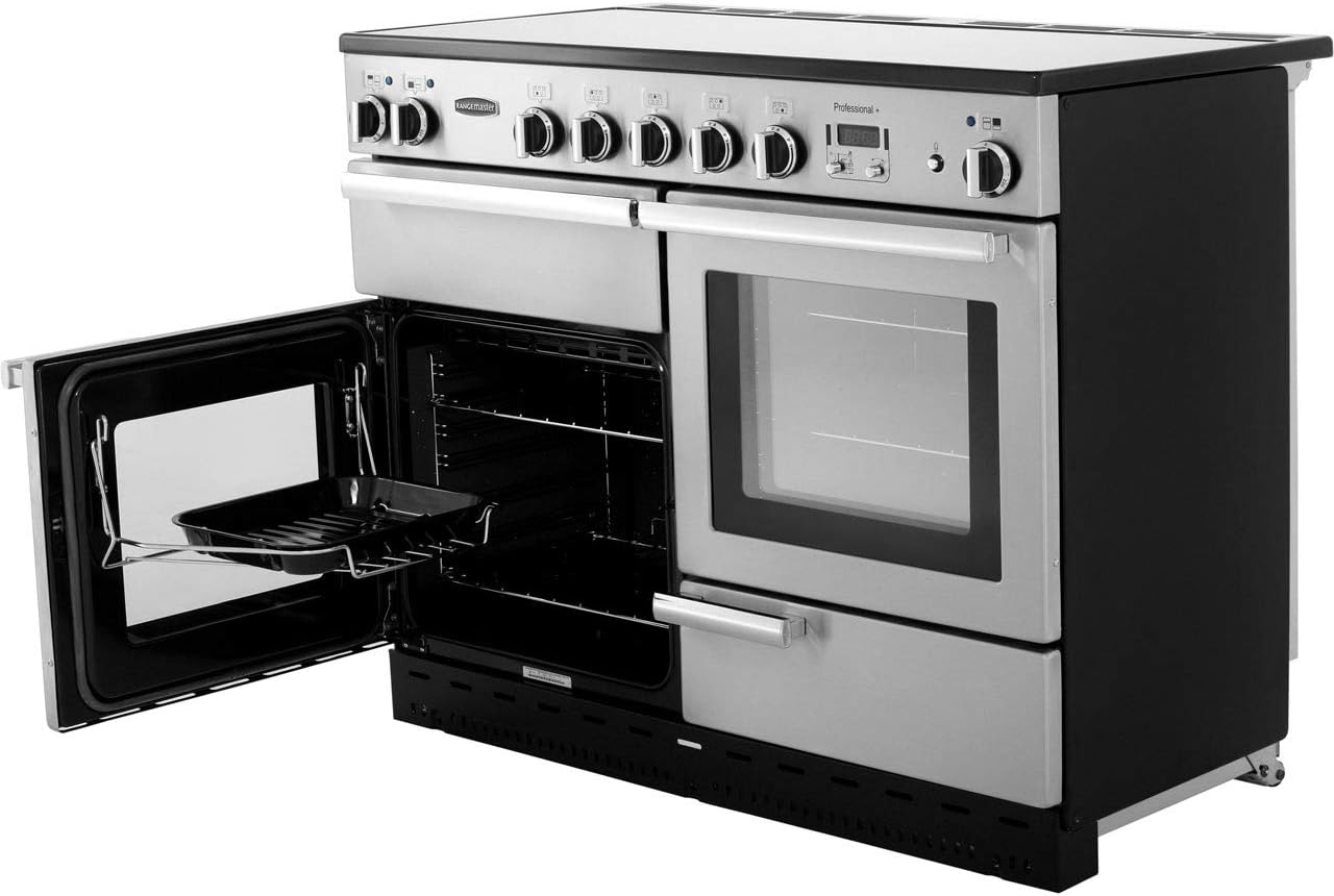 Rangemaster Professional Plus 110cm Electric Range Cooker with Induction Hob - Stainless Steel - Amazing Gadgets Outlet