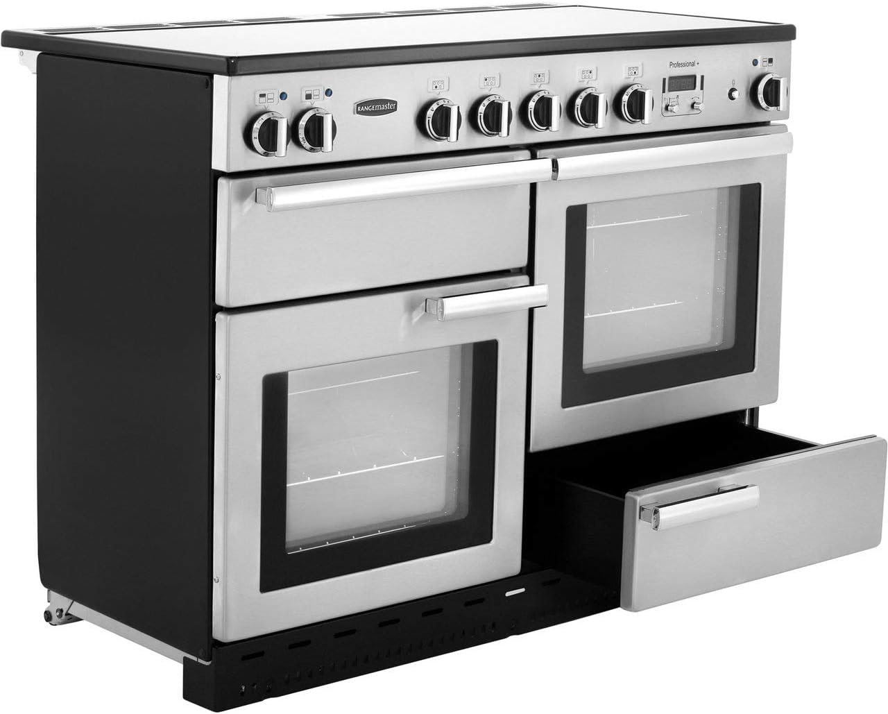 Rangemaster Professional Plus 110cm Electric Range Cooker with Induction Hob - Stainless Steel - Amazing Gadgets Outlet