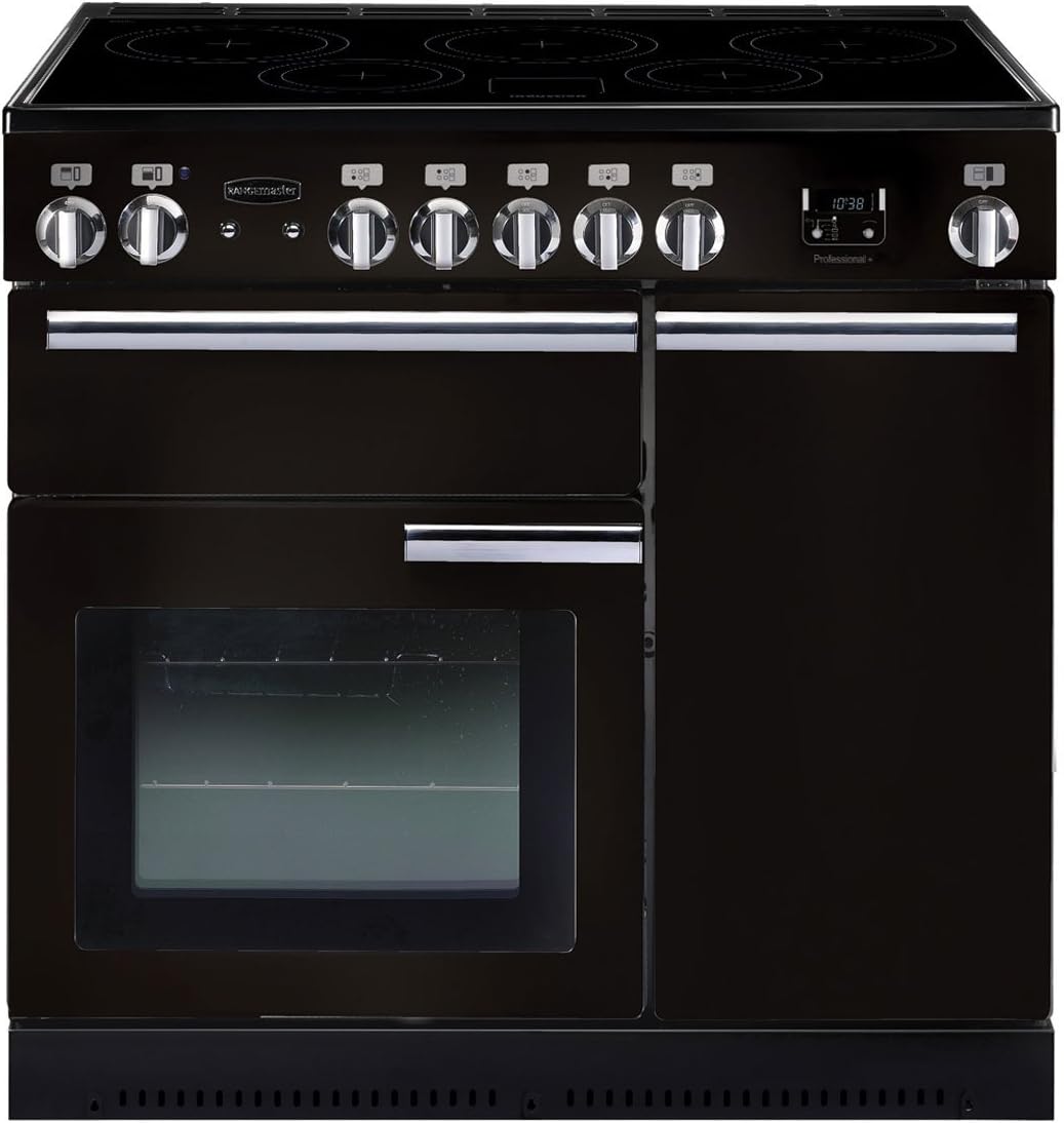 Rangemaster Professional Plus PROP90EIGB/C 90cm Electric Range Cooker with Induction Hob - Black - Amazing Gadgets Outlet