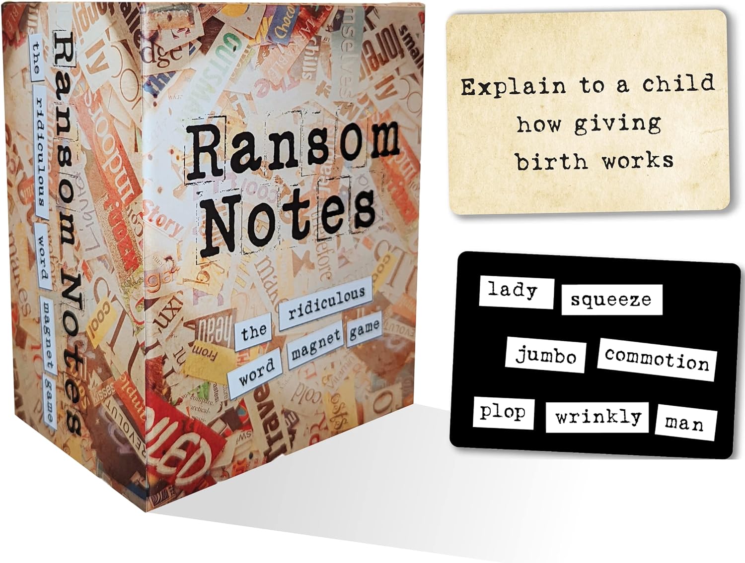 Ransom Notes - The Ridiculous Word Magnet Party Game, 3+ Players - Amazing Gadgets Outlet