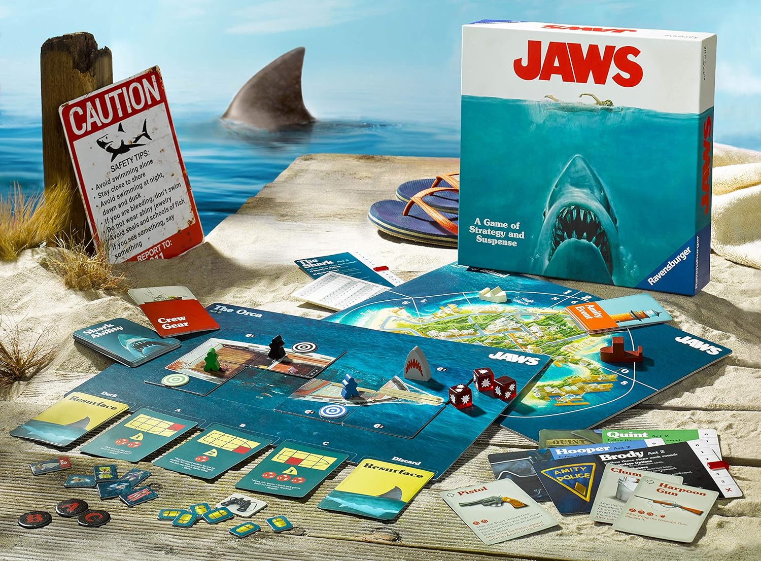 Ravensburger Jaws Immersive Strategy Board Games for Adults and Kids Ages 12 Years Up - 2 to 4 Players - Amazing Gadgets Outlet