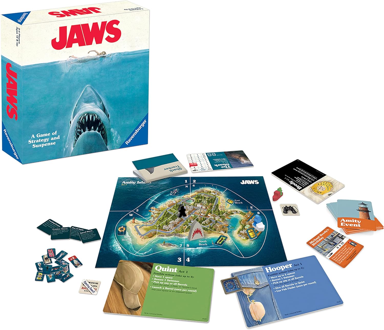 Ravensburger Jaws Immersive Strategy Board Games for Adults and Kids Ages 12 Years Up - 2 to 4 Players - Amazing Gadgets Outlet