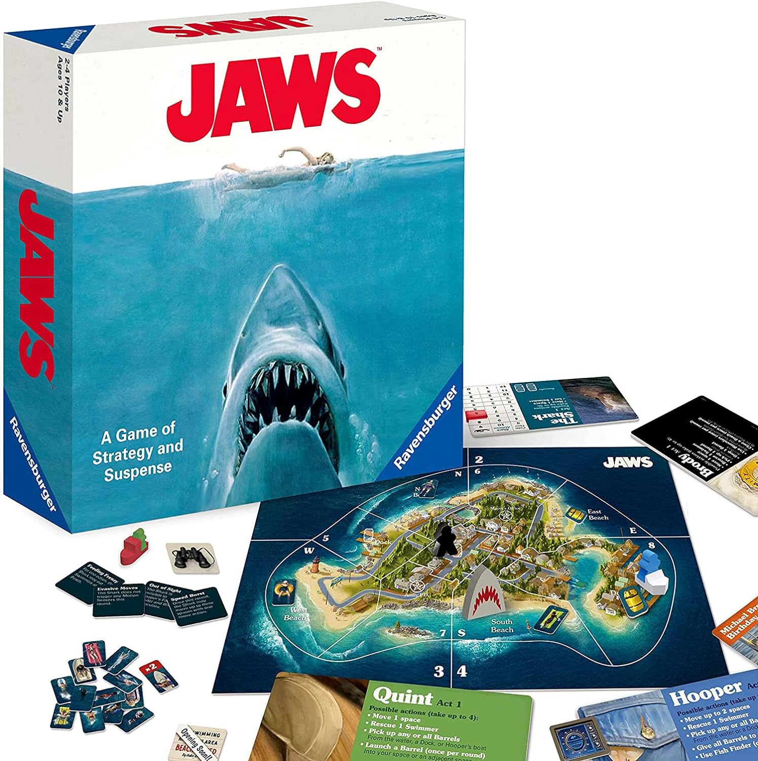 Ravensburger Jaws Immersive Strategy Board Games for Adults and Kids Ages 12 Years Up - 2 to 4 Players - Amazing Gadgets Outlet