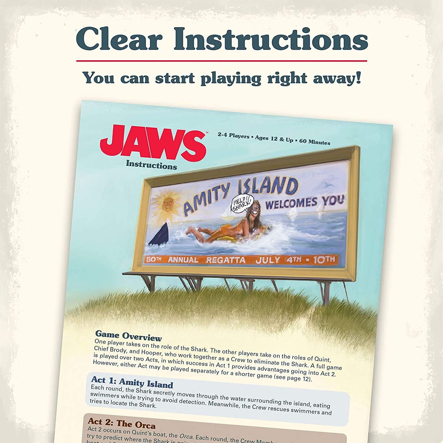 Ravensburger Jaws Immersive Strategy Board Games for Adults and Kids Ages 12 Years Up - 2 to 4 Players - Amazing Gadgets Outlet