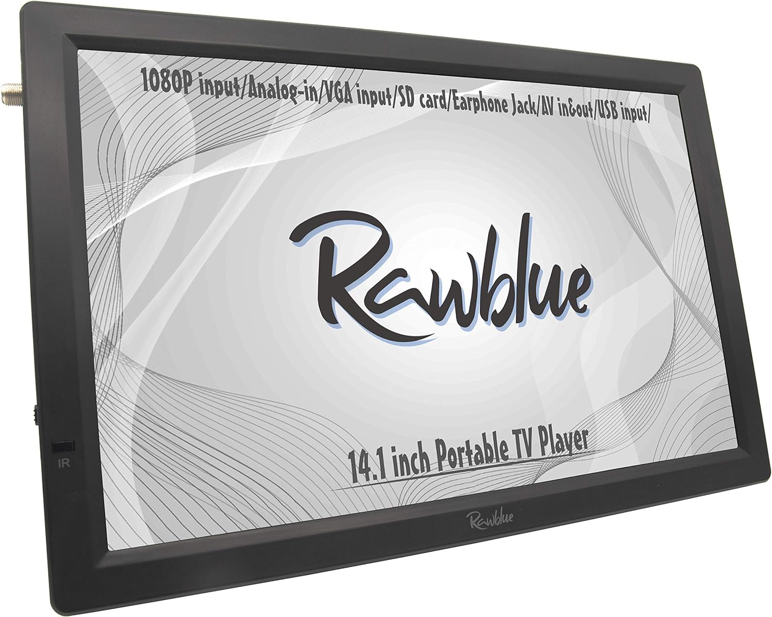 Rawblue 14 Inch Portable Digital ATSC TFT HD Screen Freeview LED TV for Car,Caravan,Camping,Outdoor or Kitchen.Built - in Battery Television/Monitor with Multimedia Player Support USB/FM - Amazing Gadgets Outlet