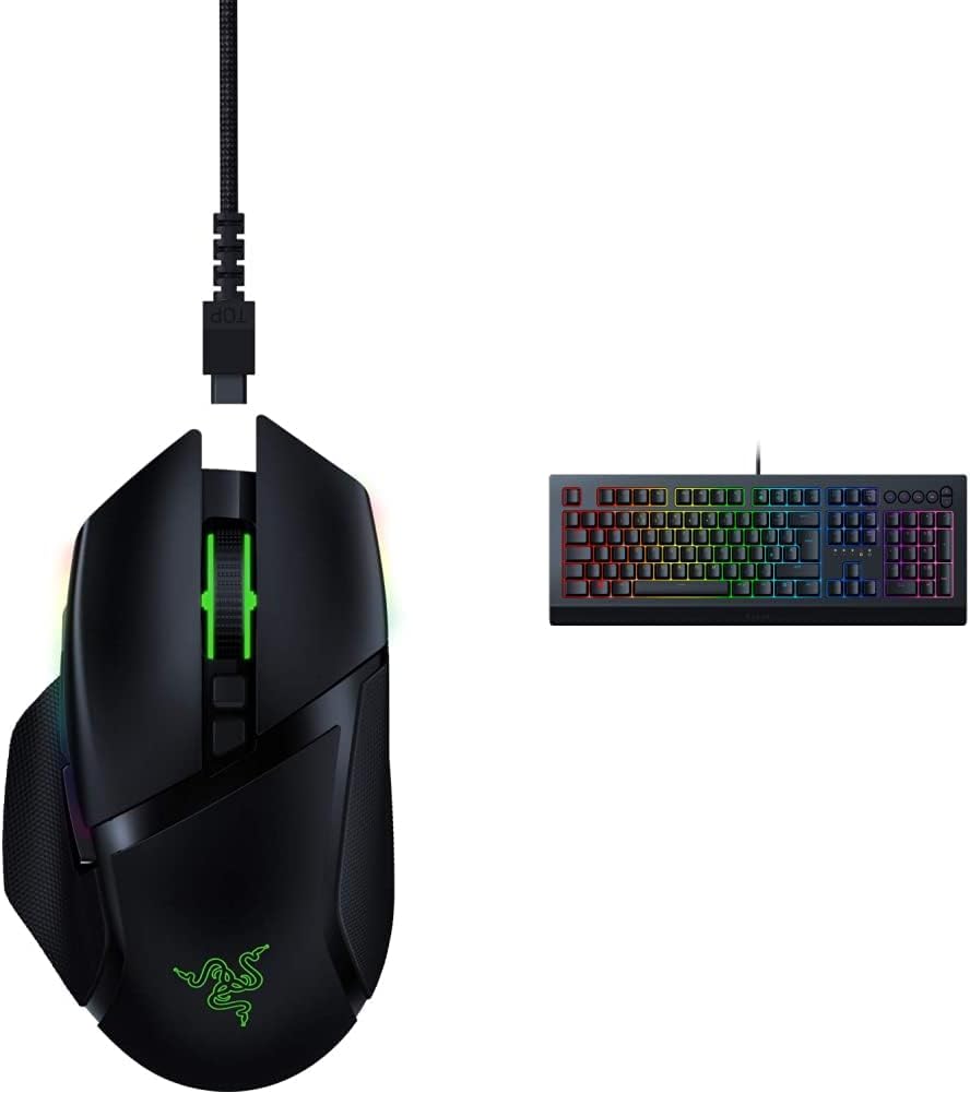 Razer Basilisk V3 - Wired Customisable Gaming Mouse (10+1 Programmable Buttons, HyperScroll Tilt Wheel, 11 Chroma RGB Lighting Zones, Optical Mouse Switches, Focus+ 26K DPI Optical Sensor) Black - Amazing Gadgets Outlet