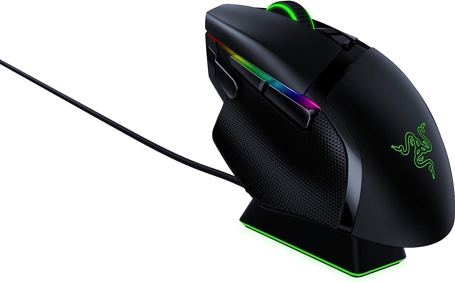 Razer Basilisk V3 - Wired Customisable Gaming Mouse (10+1 Programmable Buttons, HyperScroll Tilt Wheel, 11 Chroma RGB Lighting Zones, Optical Mouse Switches, Focus+ 26K DPI Optical Sensor) Black - Amazing Gadgets Outlet