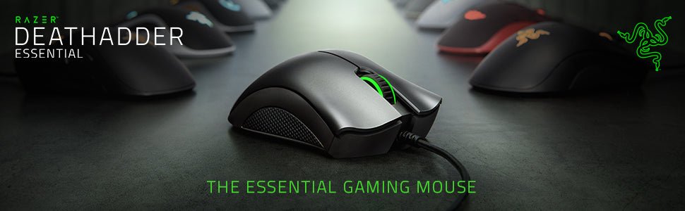 Razer DeathAdder Essential (2021) - Wired Gaming Mouse (Optical Sensor, 6400 DPI, 5 Programmable Buttons, Ergonomic Form Factor) Black - Amazing Gadgets Outlet