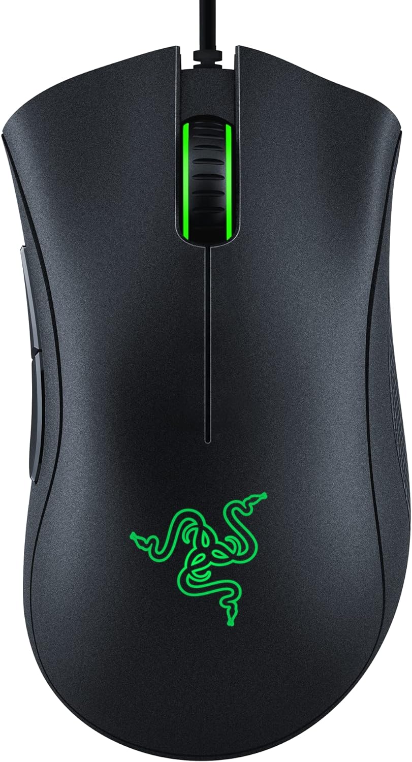 Razer DeathAdder Essential Gaming Mouse: 6400 DPI Optical Sensor - 5 Programmable Buttons - Mechanical Switches - Rubber Side Grips - Classic Black - Amazing Gadgets Outlet