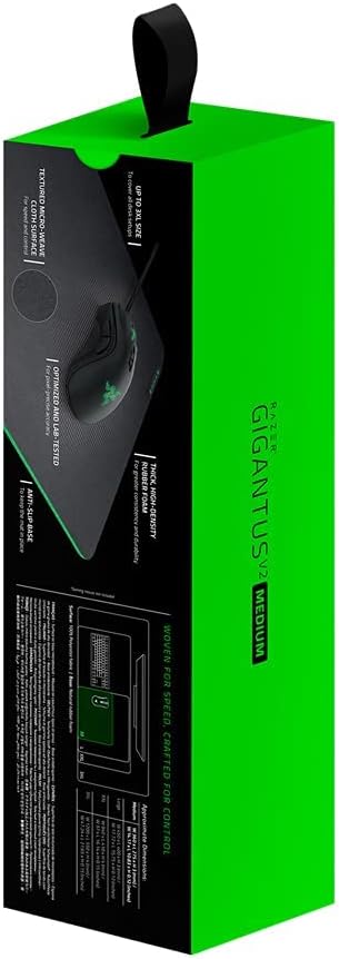 Razer Gigantus V2 Medium - Soft Medium Gaming Mouse Mat for Speed and Control (Non - Slip Rubber, Textured Micro - Weave Cloth, 36 x 27 x 0.3cm) Black - Amazing Gadgets Outlet