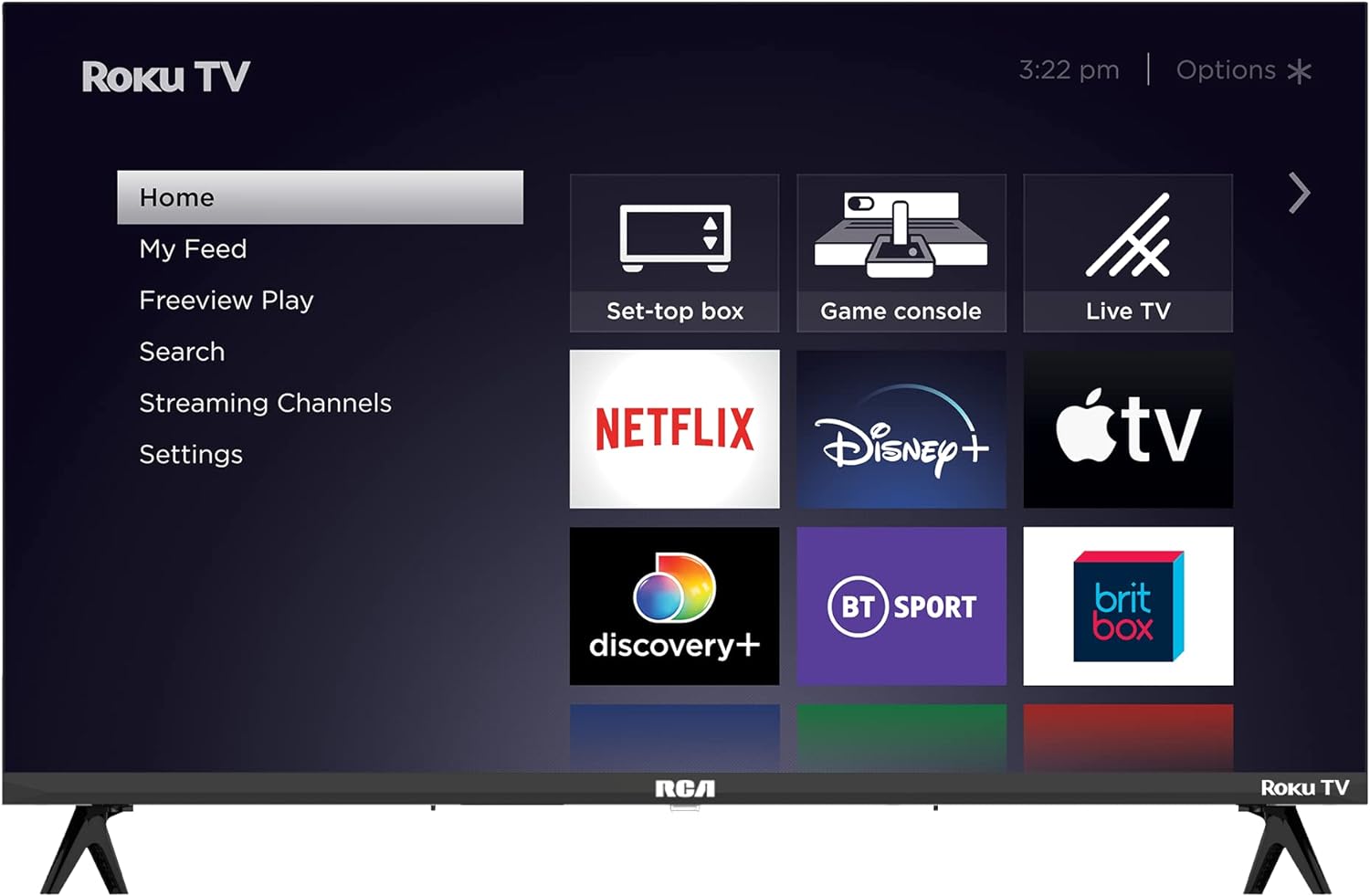 RCA Roku TV 24" Smart TV, 24 Inch HD TV with Apple TV+ BBC Netflix Freeview, DVB - T2/T Dolby Audio 3 x HDMI 1 x USB Port, Ideal Large Screen TV for Small Lounge or Kitchen - Amazing Gadgets Outlet