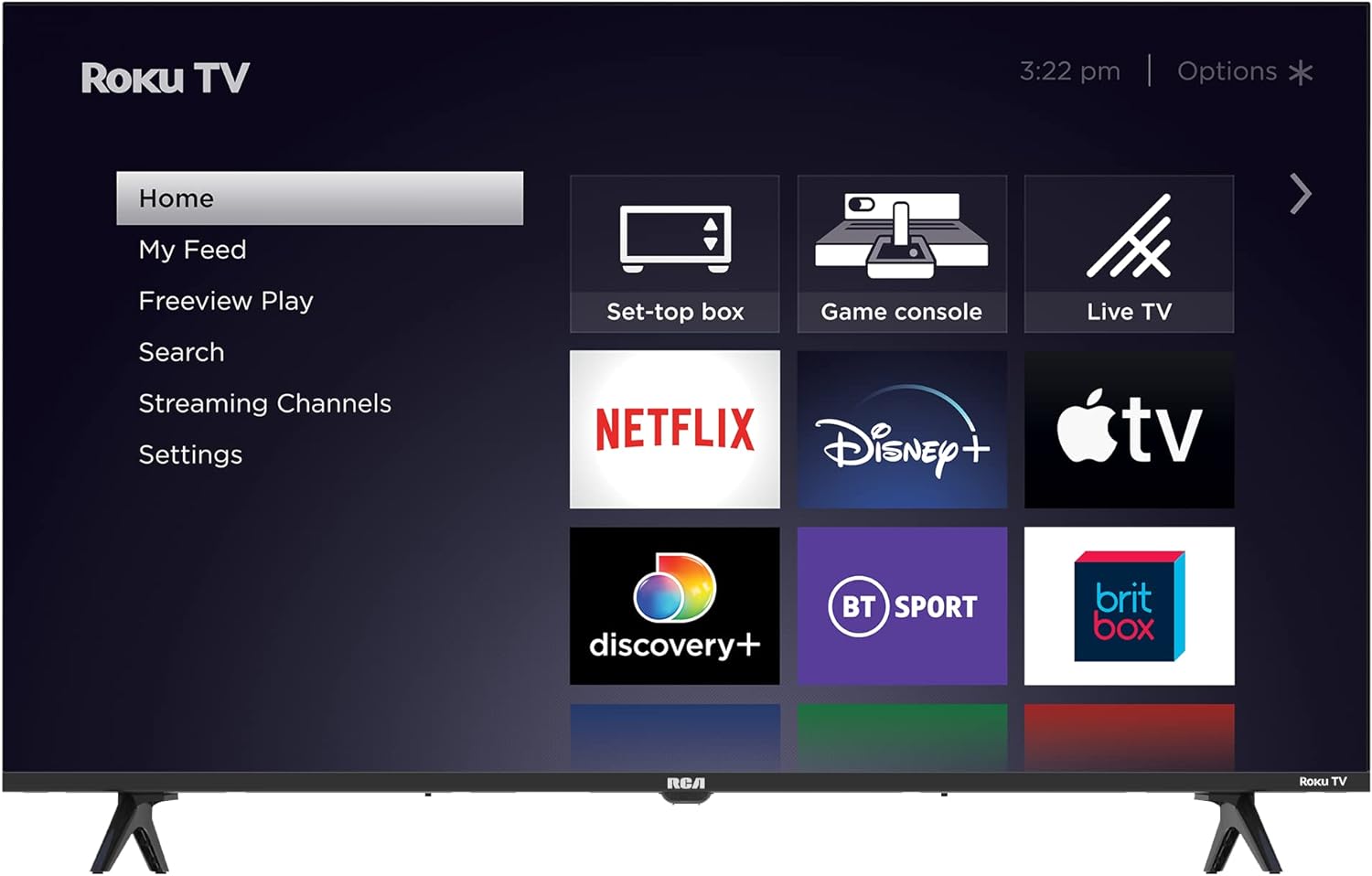 RCA Roku TV 24" Smart TV, 24 Inch HD TV with Apple TV+ BBC Netflix Freeview, DVB - T2/T Dolby Audio 3 x HDMI 1 x USB Port, Ideal Large Screen TV for Small Lounge or Kitchen - Amazing Gadgets Outlet