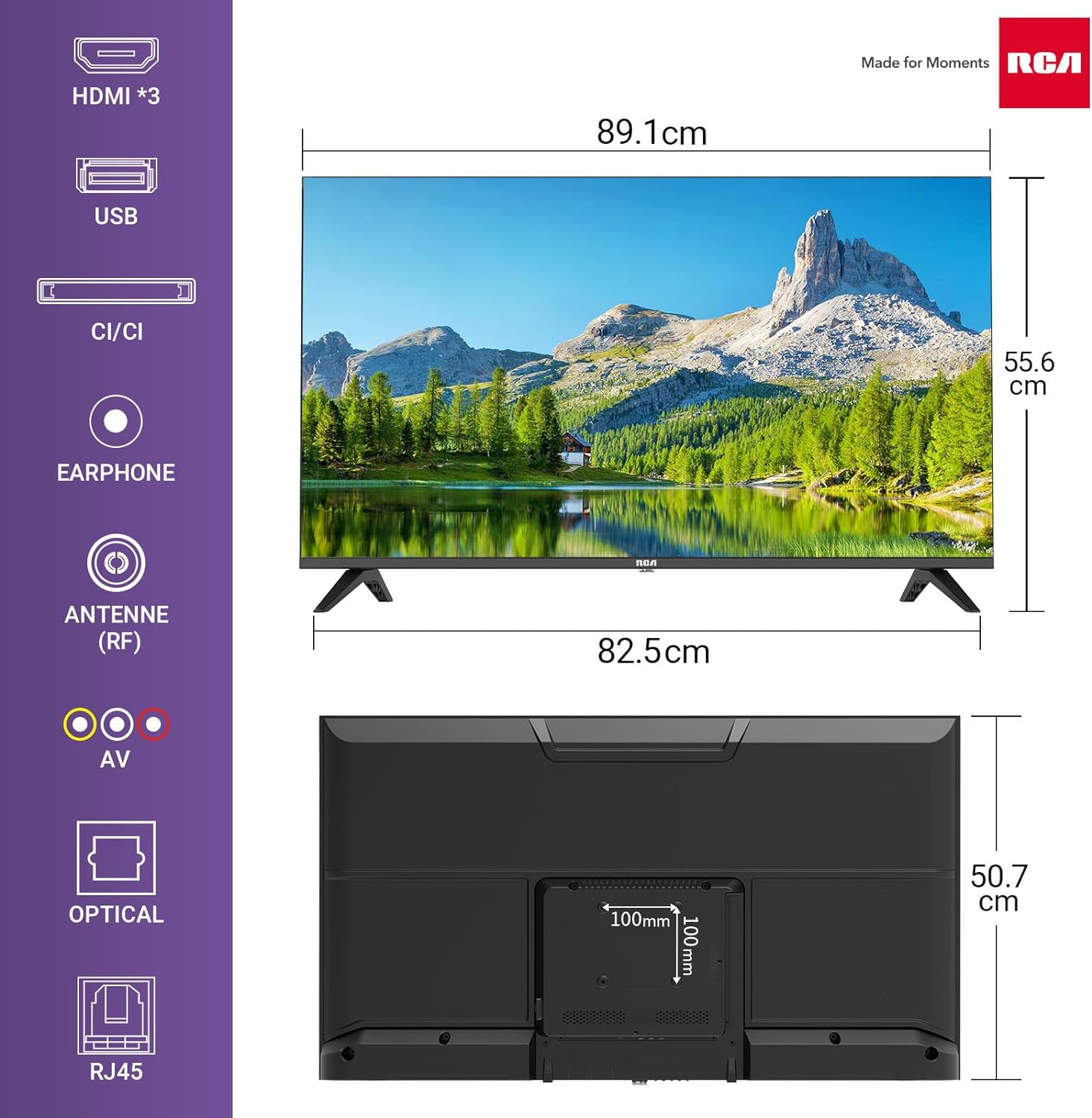 RCA Roku TV 40" FHD Smart TV, RK40FQ1 40 Inch TV with Apple TV+ BBC Netflix Freeview, HDR Dolby Audio HDMI USB Port, Large Screen TV for Living Room   Import  Single ASIN  Import  Multiple ASIN ×Product customization General Description - Amazing Gadgets Outlet