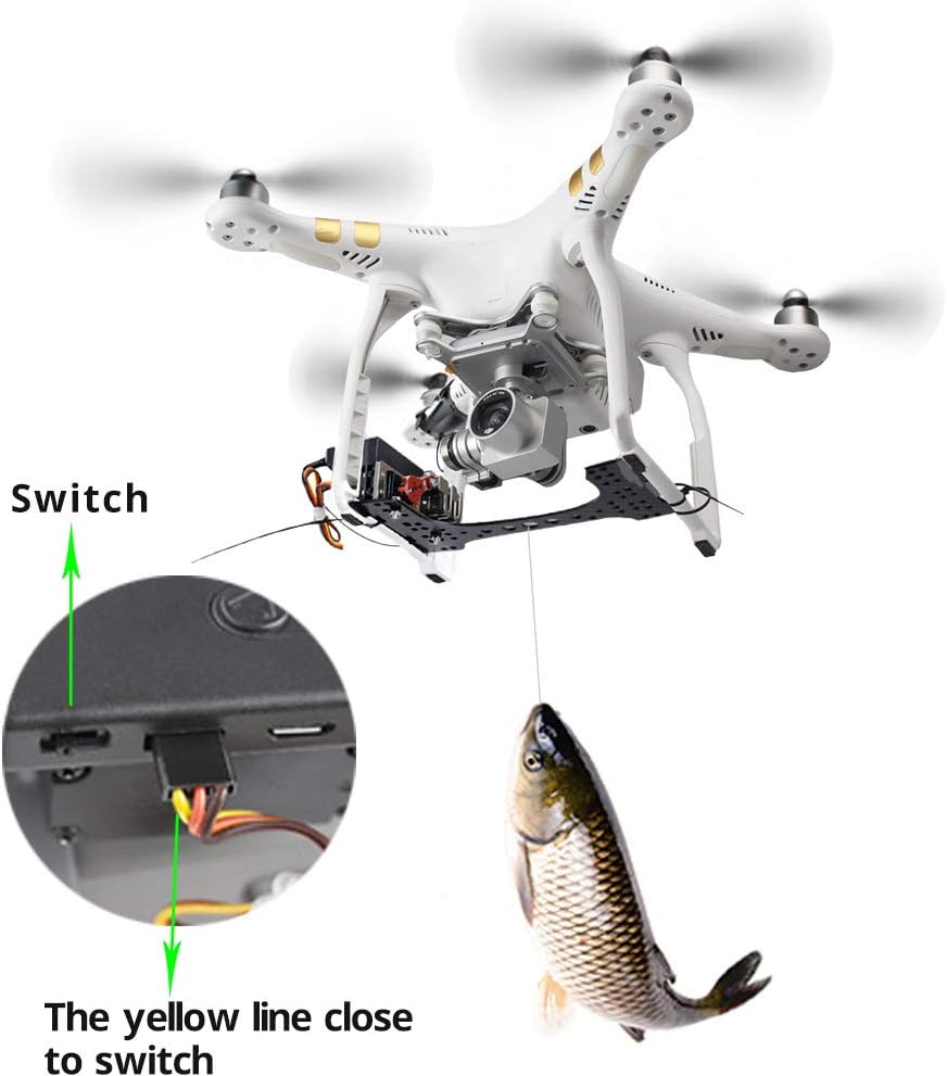 RCGEEK Compatible DJI Phantom 4 Drone Clip Drop Kit Payload Delivery Drop Transport Device Drone Release Fishing Bait Carrying Wedding Proposal Device Double Release Thrower Pin Phantom 4 Pro/Adv/Pro+ - Amazing Gadgets Outlet