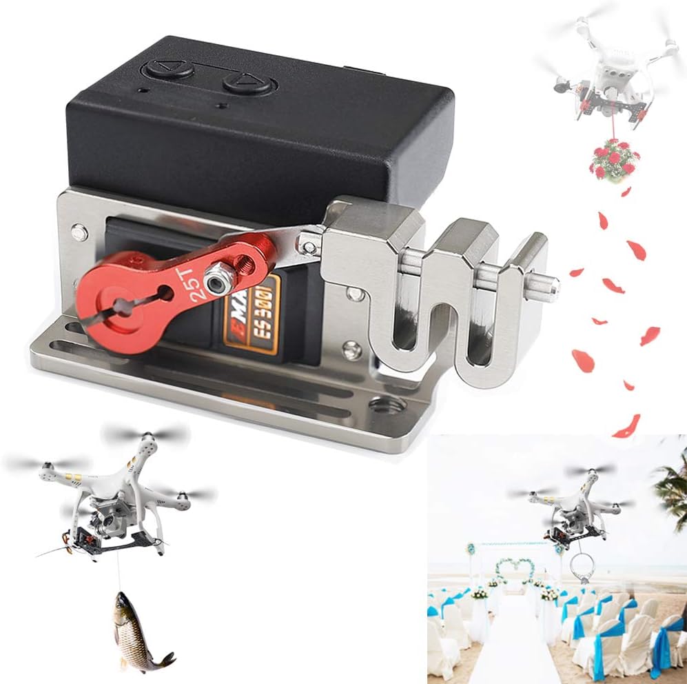 RCGEEK Compatible DJI Phantom 4 Drone Clip Drop Kit Payload Delivery Drop Transport Device Drone Release Fishing Bait Carrying Wedding Proposal Device Double Release Thrower Pin Phantom 4 Pro/Adv/Pro+ - Amazing Gadgets Outlet