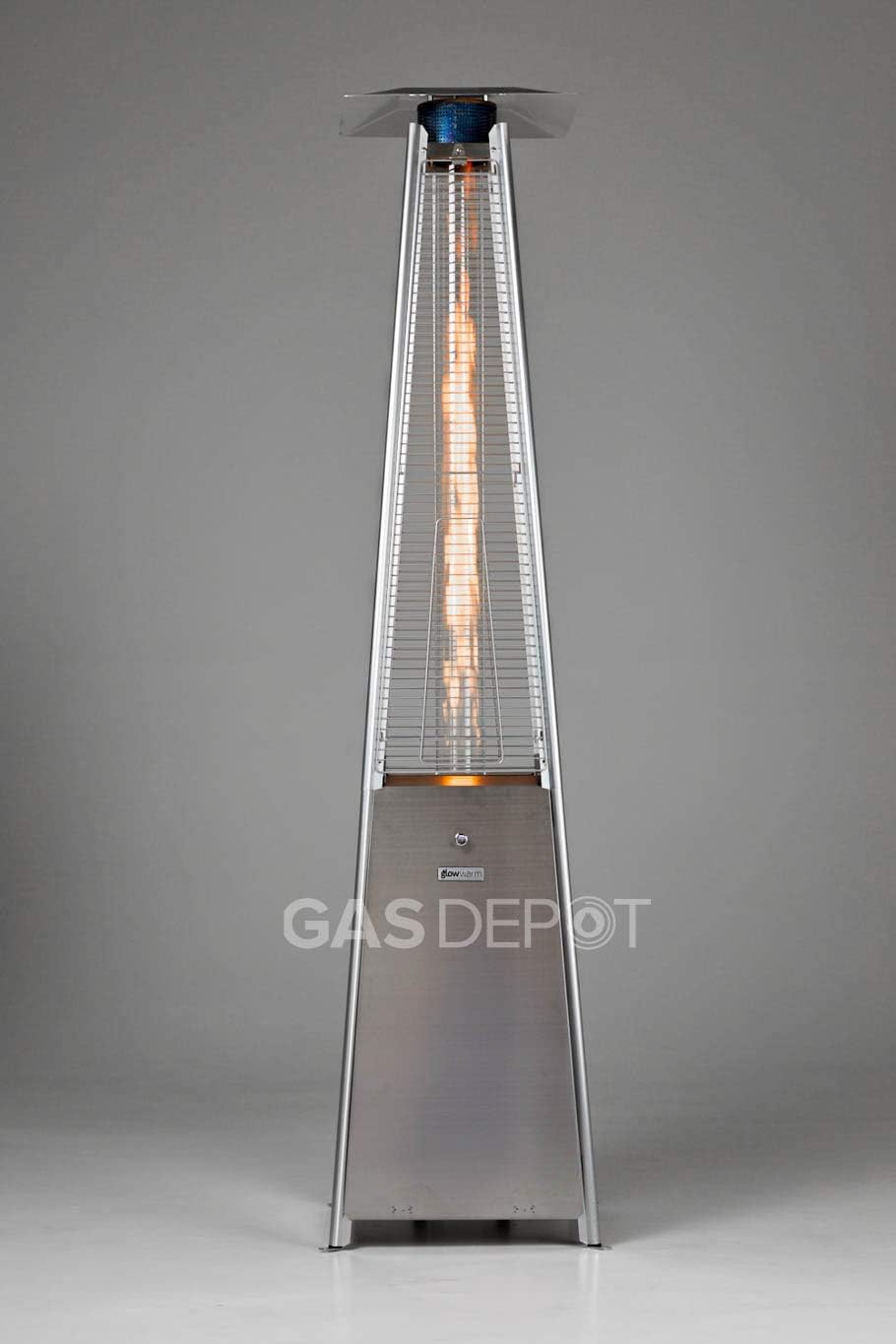 REALGLOW Real Flame Outdoor Pyramid Patio Heater in Stainless Steel - 13KW Propane Gas Standing Floor Heater for Outdoors & Gardens - Outside Space Heating for Decking, Home Garden & Gazebo   Import  Single ASIN  Import  Multiple ASIN ×Product cu - Amazing Gadgets Outlet