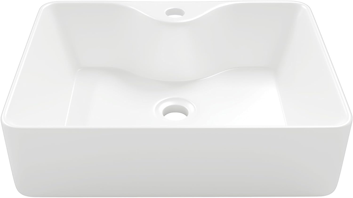 Rectangle Vessel Sink with Faucet Hole, Eridanus Ceramic Countertop Bathroom Washbasin, Vitreous China Cloakroom Basin Sink for Lavatory, Bathroom, Vanity Unit, White Gloss - 490 x 370 x 140mm   Import  Single ASIN  Import  Multiple ASIN ×Product - Amazing Gadgets Outlet