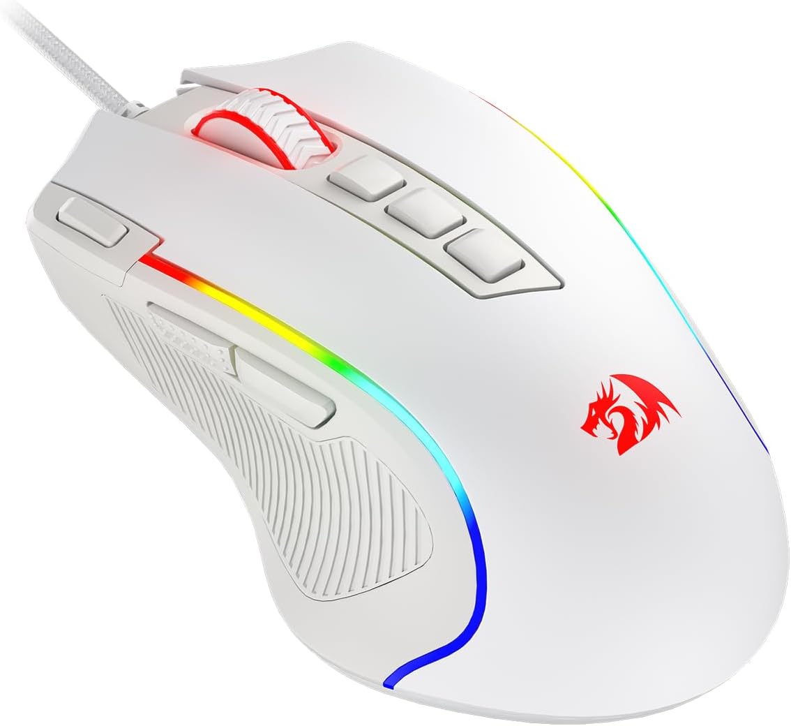 Redragon M612 Predator RGB Gaming Mouse, 8000 DPI Wired Optical Gamer Mouse with 11 Programmable Buttons & 5 Backlit Modes, Software Supports DIY Keybinds Rapid Fire Button - Amazing Gadgets Outlet