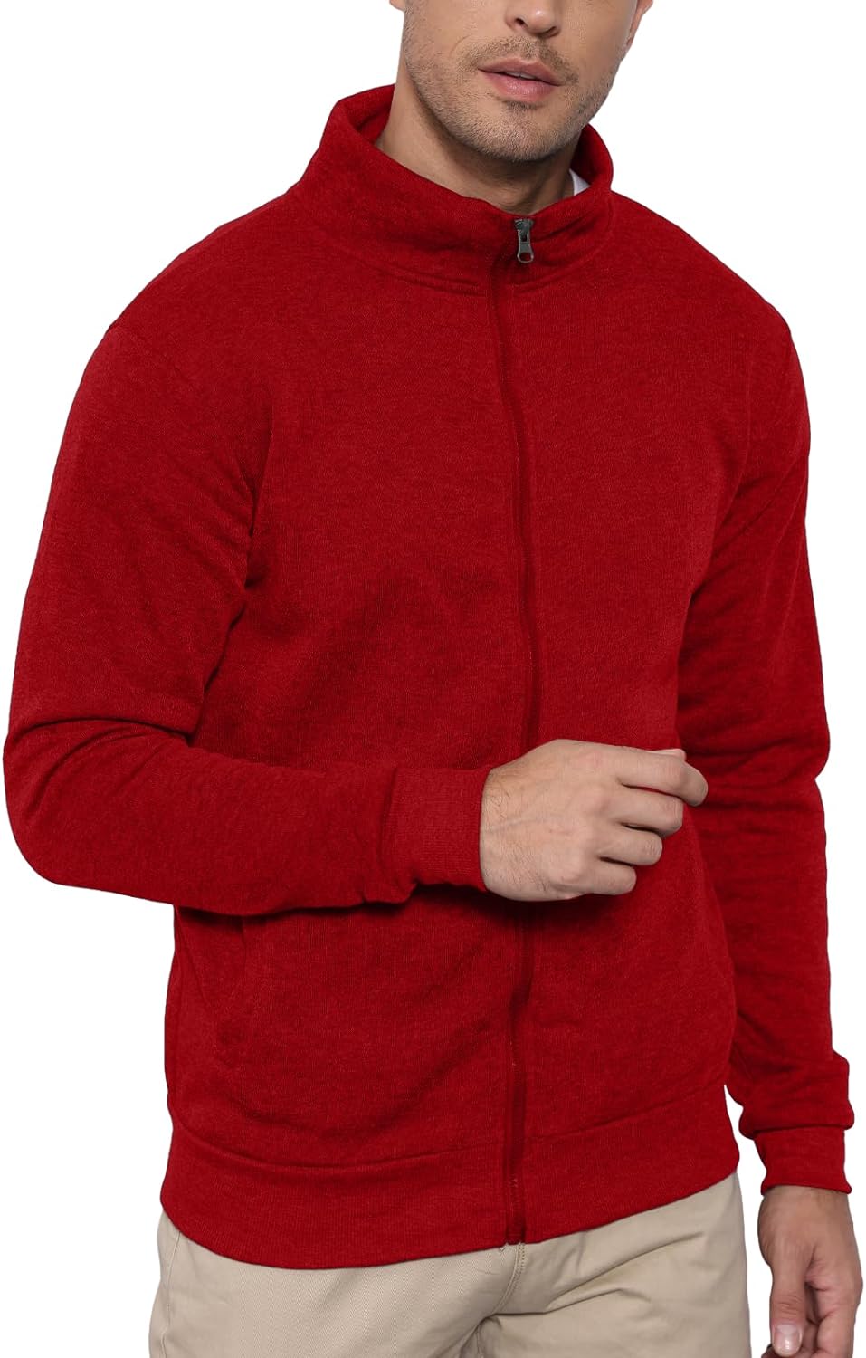 Remxi Mens Sweaters Sweatshirt No Hood Zipper Hoodies Cardigan Jacket Hoody - Amazing Gadgets Outlet