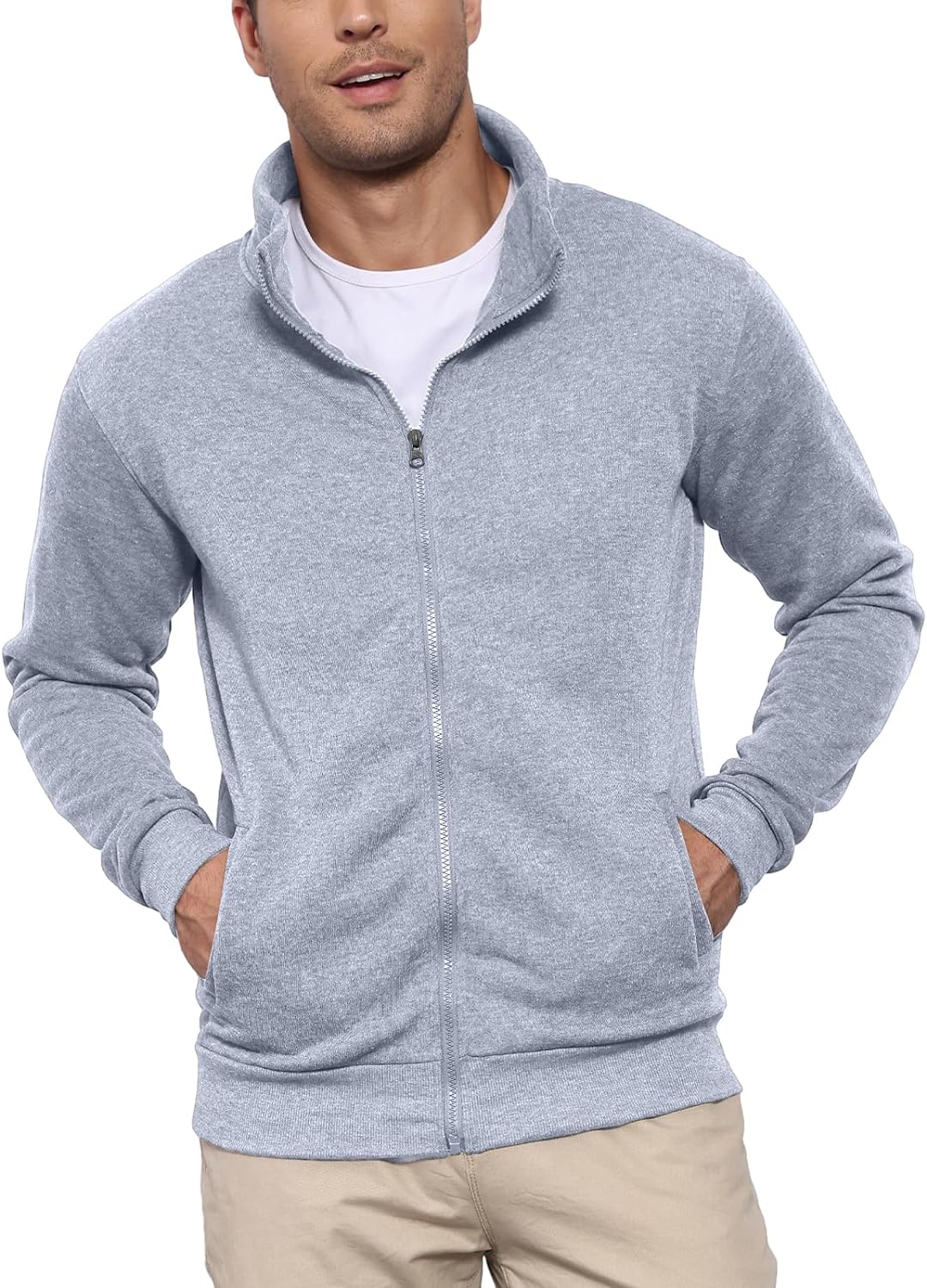 Remxi Mens Sweaters Sweatshirt No Hood Zipper Hoodies Cardigan Jacket Hoody - Amazing Gadgets Outlet