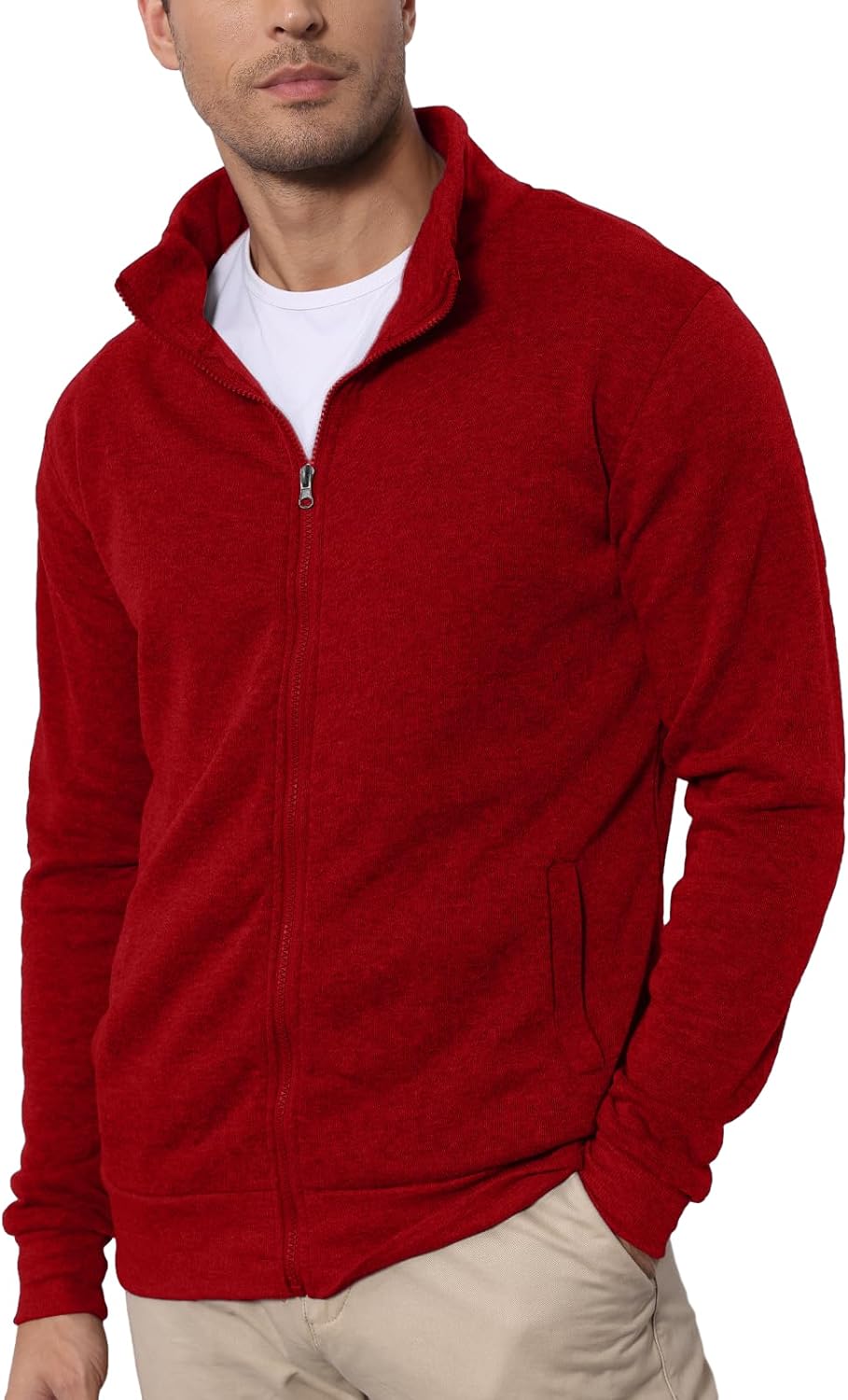 Remxi Mens Sweaters Sweatshirt No Hood Zipper Hoodies Cardigan Jacket Hoody - Amazing Gadgets Outlet