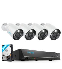 Reolink 4K PoE CCTV Camera Systems, 16CH 4TB HDD NVR for Continuous Recording, 8X 4K Security Camera Outdoor with Smart Person/Vehicle Detection, Night Vision Security System, Audio, RLK16 - 800B8 - Amazing Gadgets Outlet