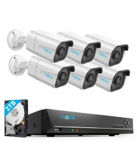 Reolink 4K PoE CCTV Camera Systems, 16CH 4TB HDD NVR for Continuous Recording, 8X 4K Security Camera Outdoor with Smart Person/Vehicle Detection, Night Vision Security System, Audio, RLK16 - 800B8 - Amazing Gadgets Outlet