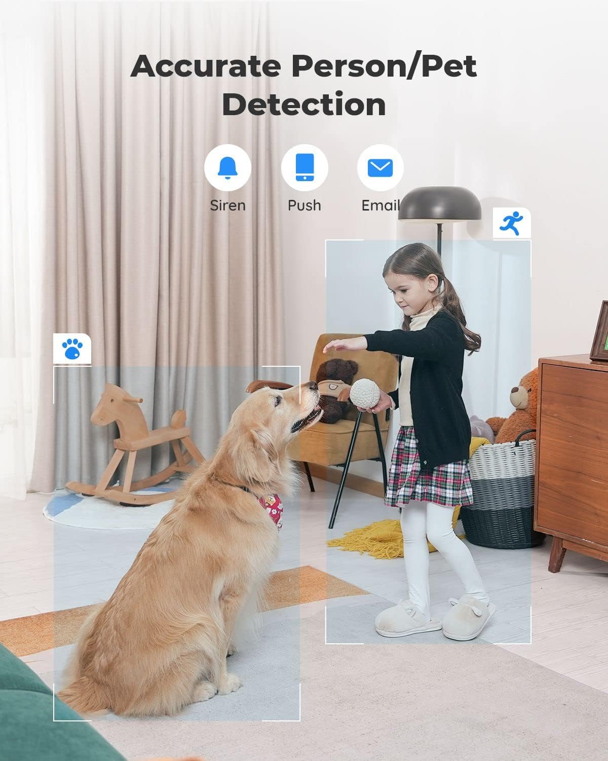 Reolink 5MP PTZ Indoor WiFi Security Camera, 2.4GHz 5GHz Dual - Band WiFi, 3X Optical Zoom WiFi CCTV Camera for Elder Pet Baby, 2 Way Audio, with SD Card Slot, E1 Zoom - Amazing Gadgets Outlet