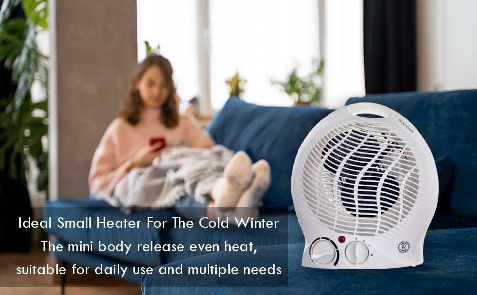 REQUISITE NEEDS Powerful 2KW Fan Heater with 2 Heat settings & Cool Function – Upright Electric Quiet Space Heater for Home with Variable Thermostat | Low Energy Usage |Perfect Electric Room Heater - Amazing Gadgets Outlet