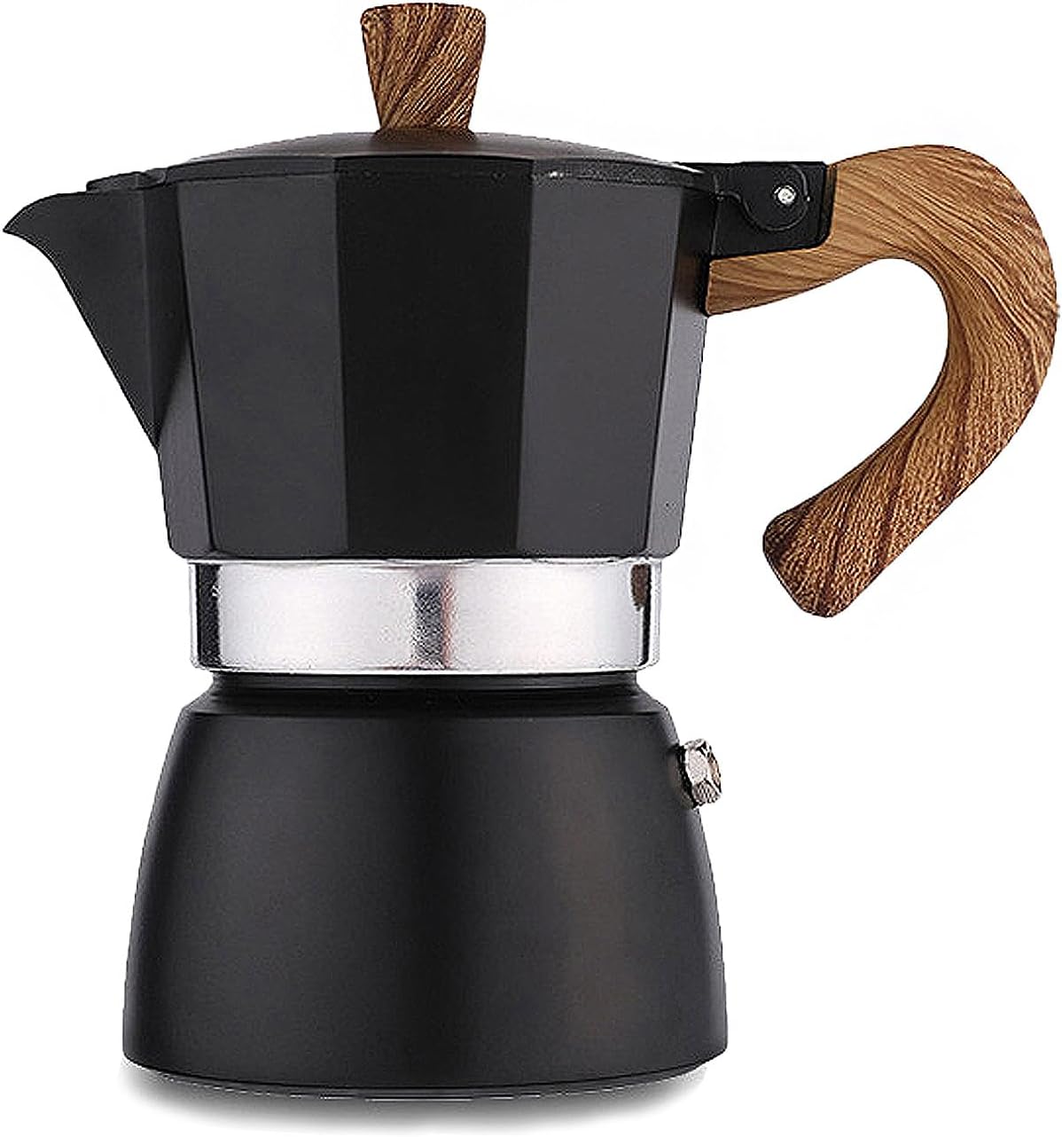 Retoteng Stovetop Espresso Maker, 3 Espresso Cup Moka Pot - 5oz Manual Cuban Coffee Percolator Machine Premium Aluminum Moka Italian Espresso Greca Coffee Maker Brewer Percolator - Amazing Gadgets Outlet