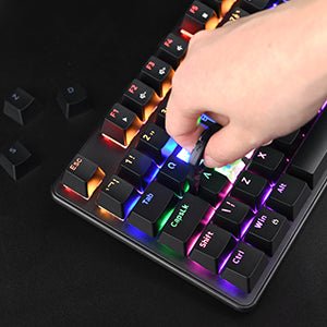 Rii Mechanical Gaming keyboard, RK908 60% Mechanical Keyboard(9 Backlight Modes) Blue Switches with 7 Color 88 Keys for PC Windows Mac keyboard - UK Layout - Amazing Gadgets Outlet