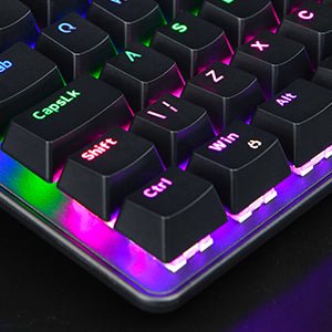 Rii Mechanical Gaming keyboard, RK908 60% Mechanical Keyboard(9 Backlight Modes) Blue Switches with 7 Color 88 Keys for PC Windows Mac keyboard - UK Layout - Amazing Gadgets Outlet