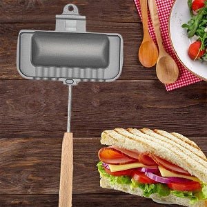 Rilime Double - sided Sandwich Toaster,Frying Pan Sandwich Maker Pan Non - stick,Removable Sandwich Baking Tray Kitchen Double Sided Skillet Toast Bread Baking Pan - Amazing Gadgets Outlet