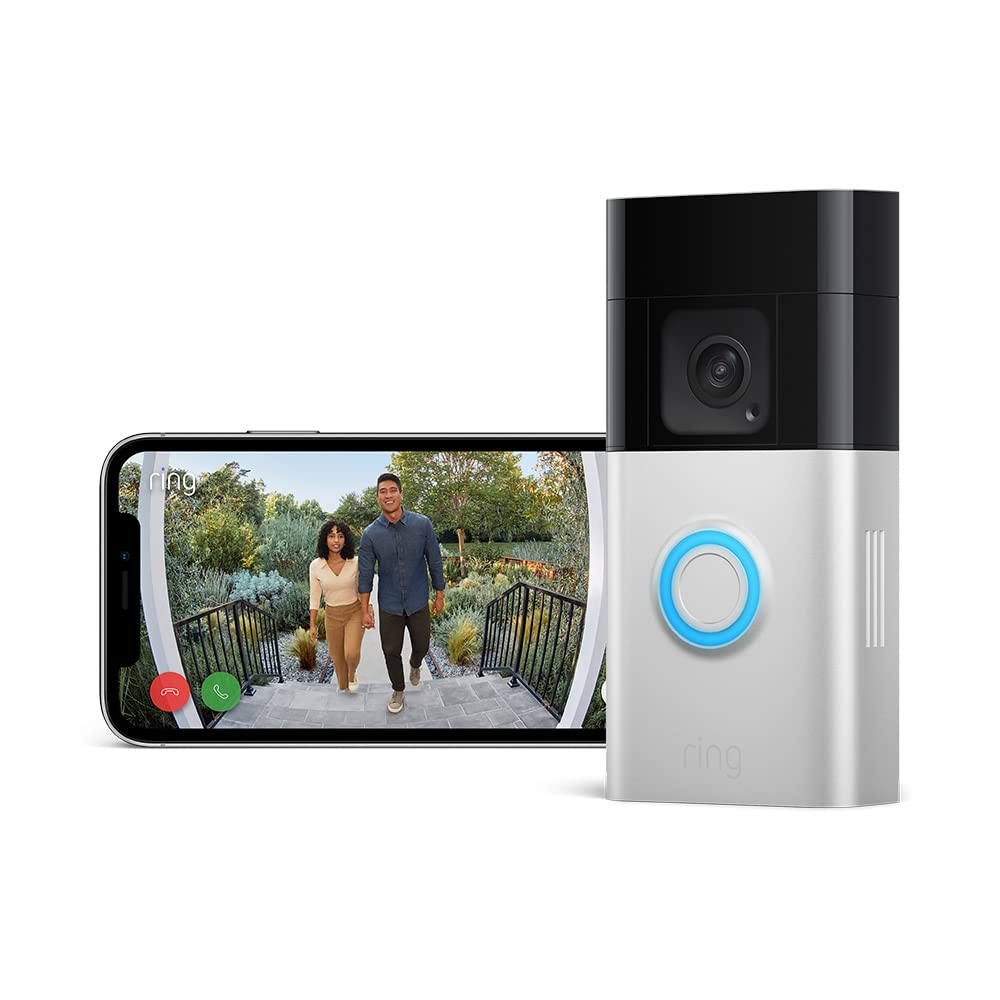 Ring Battery Video Doorbell Plus | DIY Wireless Video Doorbell Camera with 1536p HD Video, Head - To - Toe View | Easy to install (5 min) - Amazing Gadgets Outlet