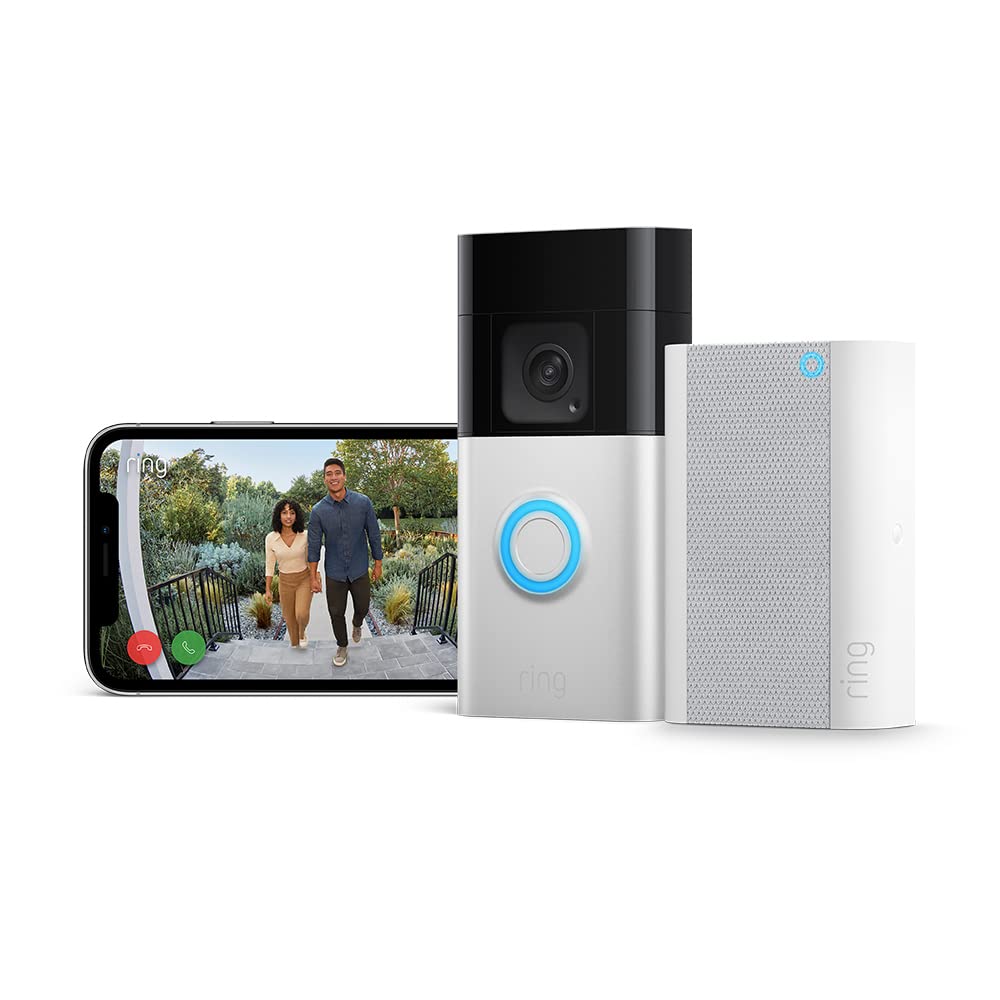 Ring Battery Video Doorbell Plus | DIY Wireless Video Doorbell Camera with 1536p HD Video, Head - To - Toe View | Easy to install (5 min) - Amazing Gadgets Outlet