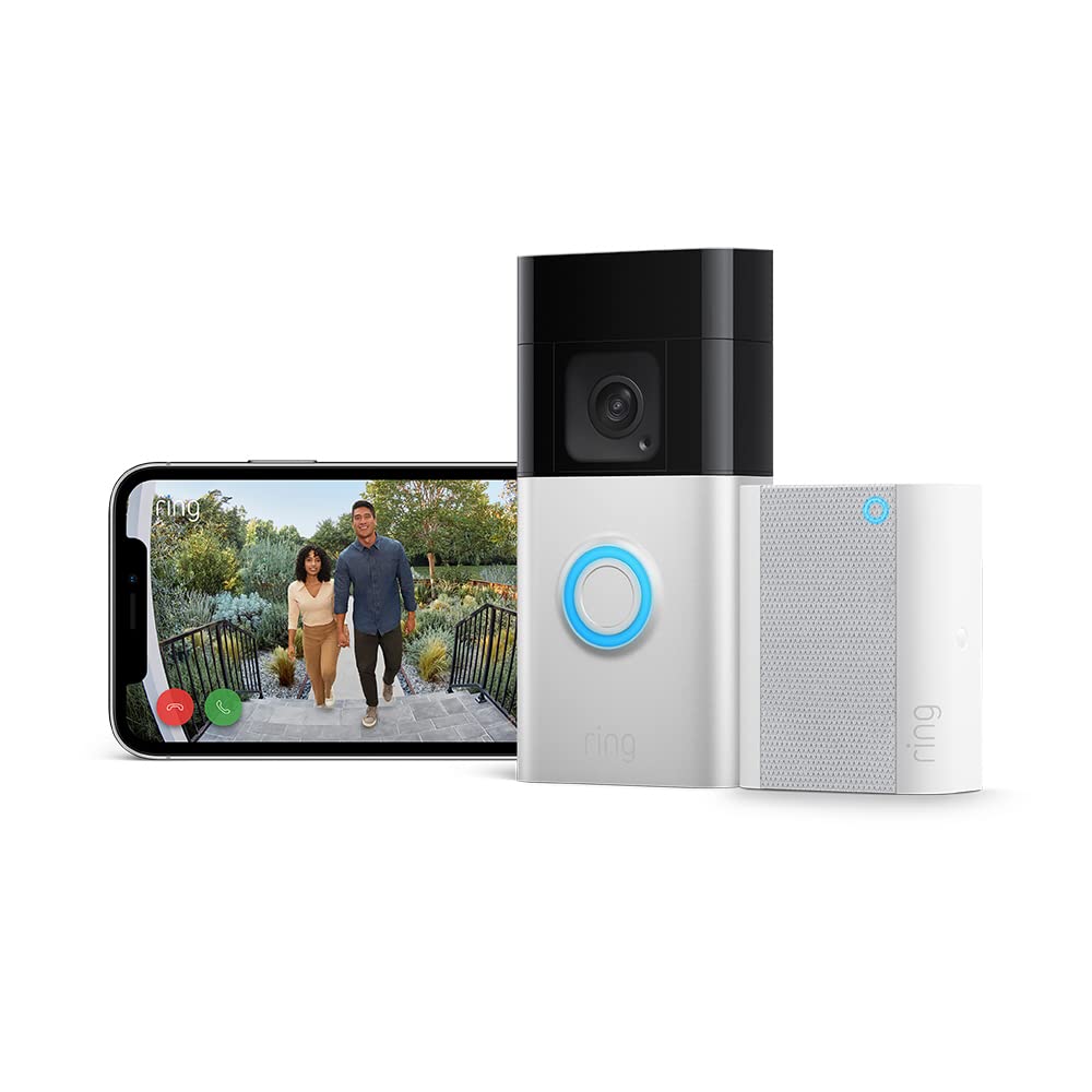 Ring Battery Video Doorbell Plus | DIY Wireless Video Doorbell Camera with 1536p HD Video, Head - To - Toe View | Easy to install (5 min) - Amazing Gadgets Outlet