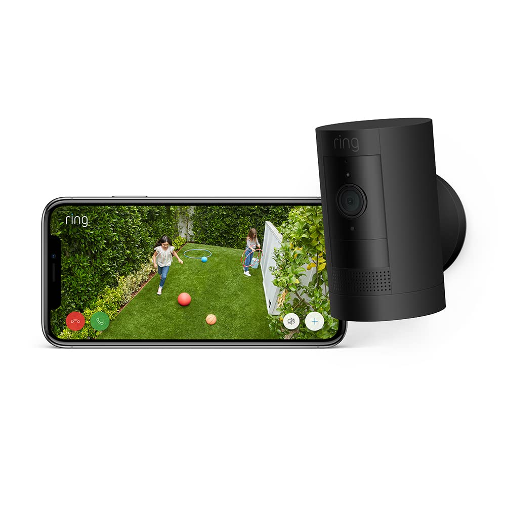 Ring Outdoor Camera Battery (Stick Up Cam) | HD wireless outdoor Security Camera 1080p Video, Two - Way Talk, Wifi, Works with Alexa | alternative to CCTV system | 30 - day free trial of Ring Protect - Amazing Gadgets Outlet