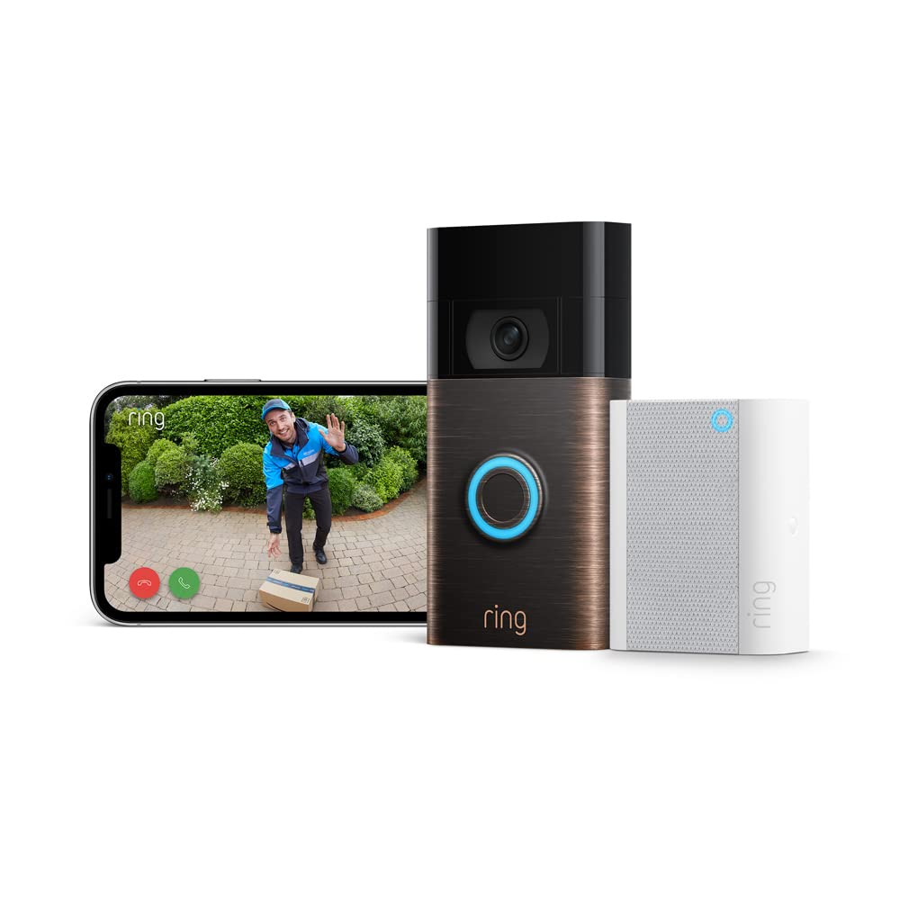 Ring Video Doorbell (2nd Gen) by Amazon | Wireless Video Doorbell Security Camera with 1080p HD Video, battery - powered, Wifi, easy installation | 30 - day free trial of Ring Protect | Works with Alexa - Amazing Gadgets Outlet