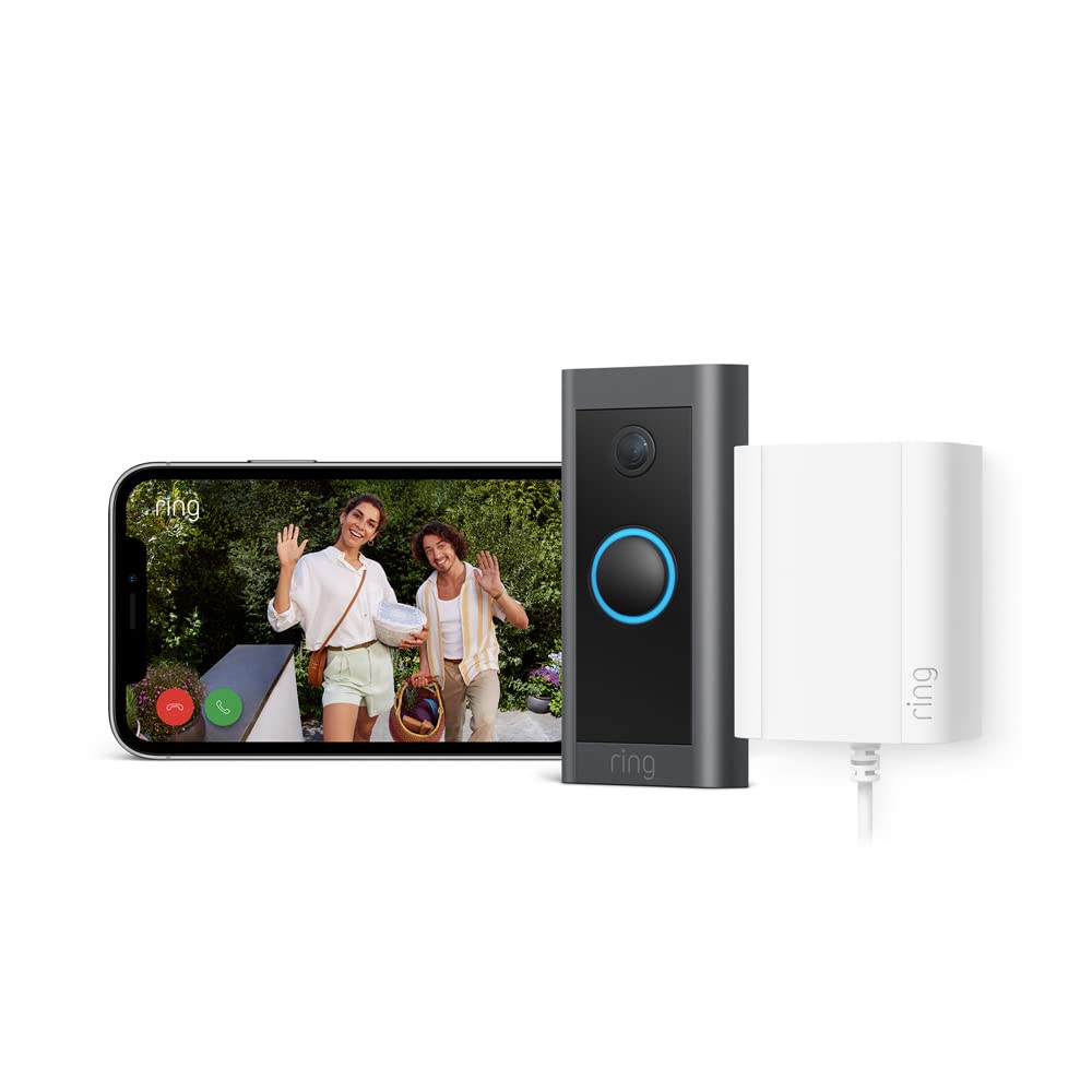 Ring Video Doorbell Wired by Amazon | Doorbell Security Camera with 1080p HD Video, Advanced Motion Detection, hardwired (existing doorbell wiring required) | 30 - day free trial of Ring Protect - Amazing Gadgets Outlet