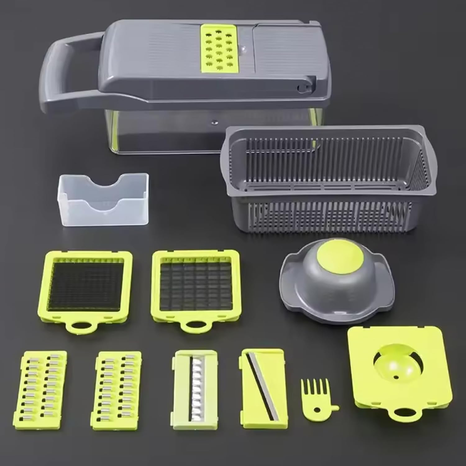 RIVER PHOENIX 15 in 1 Vegetable Chopper, Multifunctional Mandoline Slicer Dicer Household Kitchen Manual Julienne Grater Cutter for Onion, Garlic, Carrot, Potato, Tomato, Fruit, Salad - Amazing Gadgets Outlet