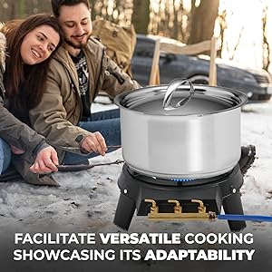 RMW Cast Iron Gas Burner Wok Stir Frying Triple High Power Boiling Ring LPG 3 Burners Cooker Outdoor Catering Camping Stove Party Wedding - Amazing Gadgets Outlet