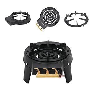 RMW Cast Iron Gas Burner Wok Stir Frying Triple High Power Boiling Ring LPG 3 Burners Cooker Outdoor Catering Camping Stove Party Wedding - Amazing Gadgets Outlet