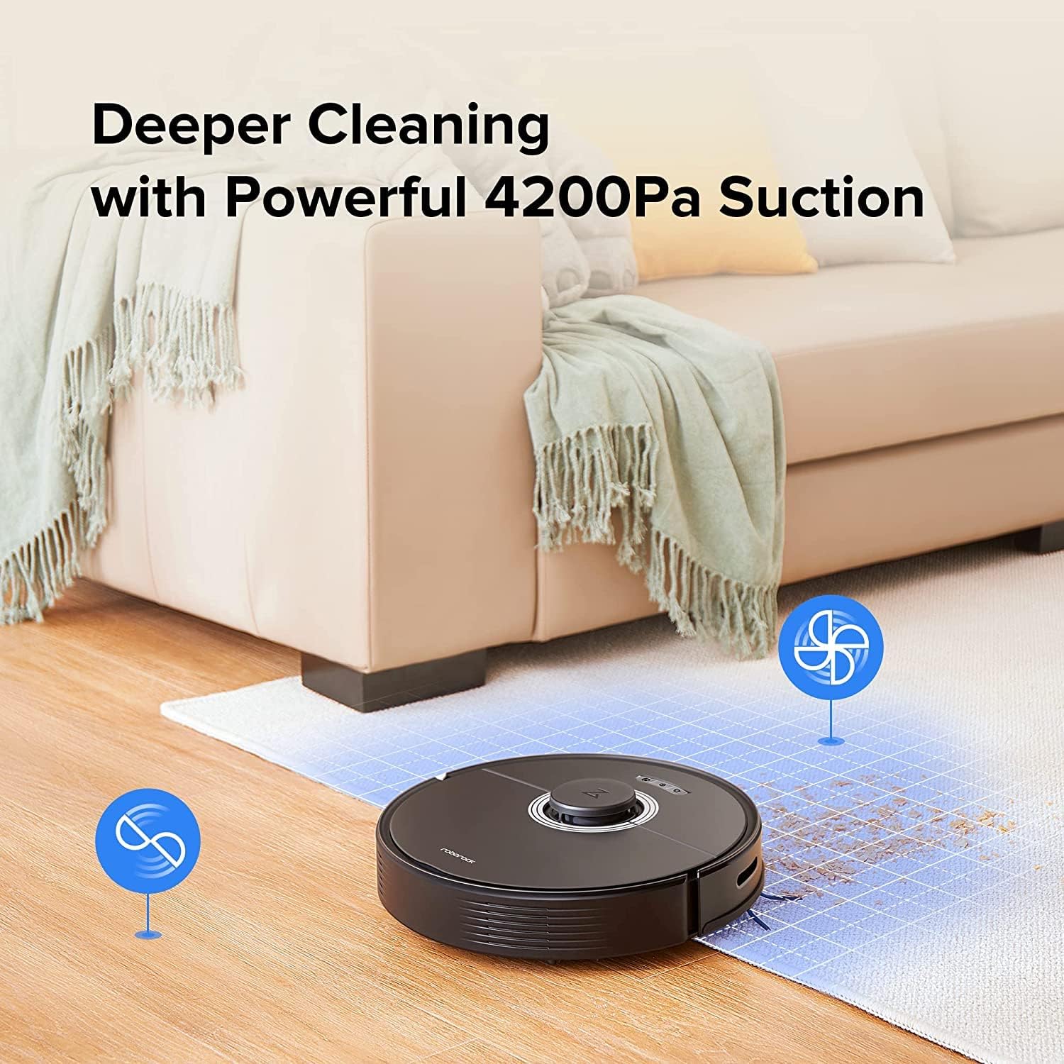 roborock Q7 Max+ Robot Vacuum Cleaner, Hands - Free Cleaning for up to 7 Weeks, with APP - Controlled Mopping, 4200Pa Suction, No - Mop&No - Go Zones, 180mins Runtime, Works with Alexa(Black)   Import  Single ASIN  Import  Multiple ASIN ×Product customiz - Amazing Gadgets Outlet